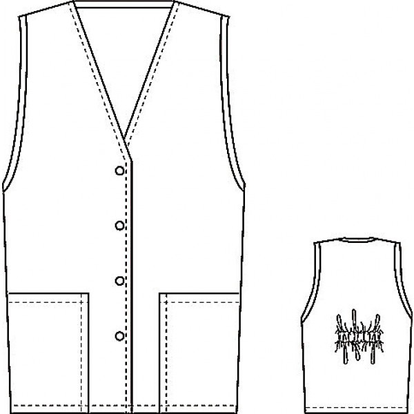 Cherokee Button Front Scrubs Vest